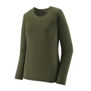 PATAGONIA WOMEN'S CAPILENE THERMAL WEIGHT CREW LONG SLEEVE PINE NEEDLE GREEN XS